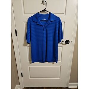Grand Slam Golf Men's Performance Polo Shirt Blue Striped Size Medium